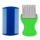 SKYPIA 2 Pack Head Hair Comb Double Sided Hair Comb Removal Dandruff Comb With Metal Teeth (Random)
