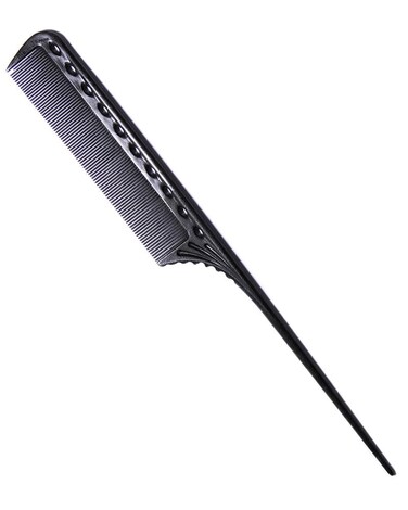 YS Park 111 Super Tint Rat Tail Comb [Thick] - Carbon