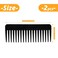 Wide Tooth Comb for Curly Hair,Long Hair,Wet Hair,Detangling Comb, Paddle Hair Comb (Black, No Handle-2 Pack)