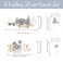 4PCS Wedding Hair Pins, Bridal Pearl Hair Side Combs Set Floral Leaf Head Piece Hairdecor Accessories Rose Gold Rhinestone Handmade Bridesmaid Hair Clip Crystal Headpiece Set for Women Girls