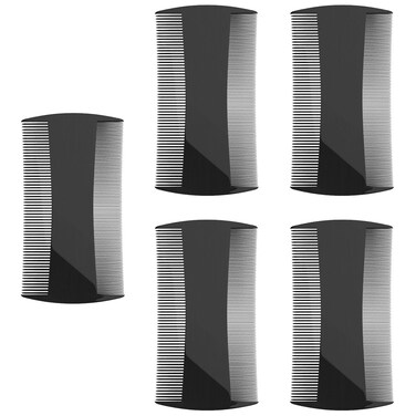 5 Pack Double-Sided Pocket Comb for Hair, Beards &amp; Mustaches   Fine &amp; Coarse Teeth, Everyday Comb For Detangling Knots, Beard Care &amp; Grooming