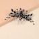 Hair Accessories for Women and Girls Bride Wedding Hair Comb Black Crystal Side Comb Bridal Leaf Headpiece Bridesmaid