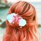 Mermaid Starfish Hair Comb Pearl Shell Hair Piece Beach Wedding Hair Accessories for Women (Pink)