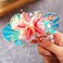 Mermaid Starfish Hair Comb Pearl Shell Hair Piece Beach Wedding Hair Accessories for Women (Pink)