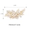 Catery Flower Crystal Bride Wedding Hair Comb Hair Accessories with Pearl Bridal Side Combs Headpiece for Women (Gold)