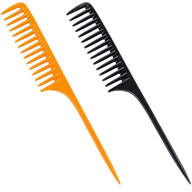 2Packs Wide Tooth Detangling Combs for Curly Hair, Premium Anti-Static Heat Resistant Styling Set with Shower Comb and Teasing Brush for Women and Men