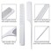Boao 2 Pieces Metal Tail Combs Stainless Steel Fine Cutting Comb for Hair Styling Cutting(Silver)
