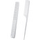 Boao 2 Pieces Metal Tail Combs Stainless Steel Fine Cutting Comb for Hair Styling Cutting(Silver)