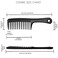 3 pcs Wide Tooth Comb Set,Detangling Hair Comb for Curly,Wet,Thick Hair,Hair Brush Shower Comb Detangler Hair Wide Comb with Care Handgrip Comb Styling Comb for Women,Men Black