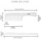 3pcs Wide Tooth Detangling Hair Comb Set - Curly, Wet, Thick Hair - Care Handgrip Styling Comb for Women, Men (White)