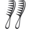 WLLHYF 2 Piece Wide Tooth Comb Curling Shark Combs Hair Styling Accessories Professional Salon Afro Coarse Comb Anti-Static Durable Hairdressing Tool for Men Women Styling Black