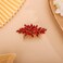 Crystals Hair Comb for Bride for Women for Girls Cute Teardrop Hair Comb Slide Multi-Color RED