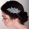 Crystals Hair Comb for Bride for Women for Girls Cute Teardrop Hair Comb Slide Multi-Color RED