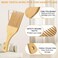 Bamboo Hair Pick for Afro Wide Tooth Hair Detangling Comb for Curly Styling Women Men