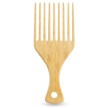 Bamboo Hair Pick for Afro Wide Tooth Hair Detangling Comb for Curly Styling Women Men