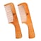 3 PCS Peach Wooden Comb Women and Men Comb - Wide &amp; Narrow Tooth (S023)