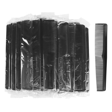 Individually Wrapped Combs,200 PCS Plastic Combs Bulk Black,2 Head Comb, Hair Care Styling, Disposable Combs Bulk for Homeless Hotel Orphanage