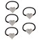 5Pcs Ponytail Holder Women's Hair Ties Heart Shape Hair Holder Elastics Hair Bands Pigtail Ties for Female Girls Teens Hair Accessories