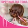 TsMADDTs Clear Small Rubber Hair Ties Set with French Braid Tool and Rat Tail Comb, 1000pcs Hair Elastics, Pink