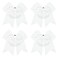 4pcs 8" Large Cheer Bows White Elastics Hair Ties Bands Grosgrain Ribbon Ponytail Holder for Cheerleading Team Baseball Softball Tennis Cheerleader Bows