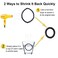 Hair Ties Set of 12, Waterproof Spiral Hair Ties for Women, 3 Sizes - Large 2.16"/5.5cm, Medium 1.18"/3cm, Small 0.98"/2.5cm, Plastic, Black