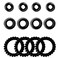 Hair Ties Set of 12, Waterproof Spiral Hair Ties for Women, 3 Sizes - Large 2.16"/5.5cm, Medium 1.18"/3cm, Small 0.98"/2.5cm, Plastic, Black