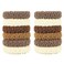 12pcs Thick No Damage Hair Ties for Women,Soft Seamless Scrunchies for Girl,Elastic Ponytail Holders Hair Accessories (Brown)