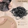 Premium 400Pcs Bobby Pins and Hair Elastics Kit: 200 Black Curved Pins for Secure Hold, 200 Ouchless Rubber Bands for Ponytails - Ideal for Women, Kids, Girls - Bulk Storage Case Included