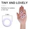 Tiny Hair Bands, 100 PCS White Hair Ties, No Crease Ponytail Holders, Tiny Soft Rubber Bands for Girls Kids Women Men, 7MM No Hurt Durable Hair Accessories