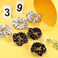 20 Pieces Gymnastics Dance Hair Scrunchies, Sports Elastics Hair Ties and Accessories for Gymnasts, Dancers, and Women (Dance Pattern, Black, White)