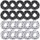 20 Pieces Gymnastics Dance Hair Scrunchies, Sports Elastics Hair Ties and Accessories for Gymnasts, Dancers, and Women (Dance Pattern, Black, White)