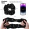 4PCS Black Satin Silk Scrunchies for Women, 6.3Inches Extra Large Hair Scrunchy Oversized Thick Elastic Hair Ties Hair Bands Ponytail Holders Jumbo Hair Scrunchies