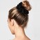 4PCS Black Satin Silk Scrunchies for Women, 6.3Inches Extra Large Hair Scrunchy Oversized Thick Elastic Hair Ties Hair Bands Ponytail Holders Jumbo Hair Scrunchies
