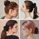 4PCS Black Satin Silk Scrunchies for Women, 6.3Inches Extra Large Hair Scrunchy Oversized Thick Elastic Hair Ties Hair Bands Ponytail Holders Jumbo Hair Scrunchies