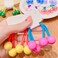 10PCS Candy Colored Ball Charm Hair Ties, Double Colored Girl Rubber Band, No Damage Ponytail Holders Dollar For Thick Hair