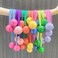 10PCS Candy Colored Ball Charm Hair Ties, Double Colored Girl Rubber Band, No Damage Ponytail Holders Dollar For Thick Hair