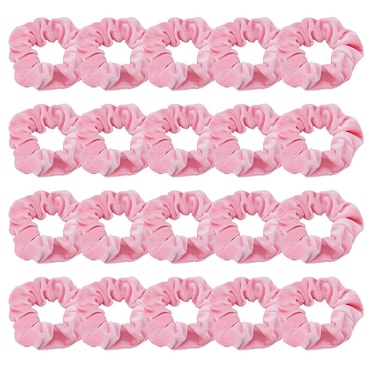 Didder 20 Pcs Pink Velvet Scrunchies, Soft Hair Ties for Women Girls Elastic Bobbles Ropes Scrunchie, Cute Hair Accessories for Daily Use
