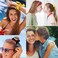 15Pcs Chiffon and Silk Scrunchies with Bow Knots, Bright Color Ponytail Holders, Rabbit Ear Hair Accessories for Girls and Teens