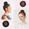 8 Pcs Hair Bun Cover, Mesh Hair Nets for Buns Elastic Hairnets for Dance Buns Mesh Hair Bun Holders with Elastic Edge Stretchy Bun Nets for Ballet Girls (Black, Brown)