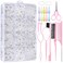 2200 Pcs Clear Hair Ties, Hair Loop Styling Tool Set with Hair Tie Cutter, Elastic Hair Accessories for Toddler Baby Girl Women
