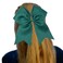 Large Cheer Hair Bows, CN 10pcs 8" Ponytail Holder Handmade Girls Elastic Hair Ties for Cheerleading Teen Girls College Sports Softball Competition Elastic Band (Dark green)