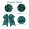 Large Cheer Hair Bows, CN 10pcs 8" Ponytail Holder Handmade Girls Elastic Hair Ties for Cheerleading Teen Girls College Sports Softball Competition Elastic Band (Dark green)