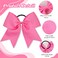 CN 30PCS 8" Large Cheer Bows, Cheerleading Bows Ponytail Holder for Girls, Grosgrain Ribbon Pink Cheer Hair Bows with Elastic Hair Tie for Cheerleader College Sports Softball Competition