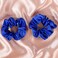 Satin Royal Blue Scrunchies 2 Pcs Hair Ties Scrunchies for Women Girls Hair Accessories Elastic Hair Ponytail Holder