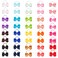 WillingTee 40Pcs 4.5 Inches Boutique Pops Hair Bows Elastic Hair Ties Grosgrain Ribbon Big Cheer Bow Ponytail Holder Elastic Ties for Girls Toddlers Kids Teens 20 Colors in Pairs
