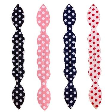 4Pcs Magic Rabbit Ear Sponge Bun Twist Shaper for Hair Styling Curl Donut Crown Twister Holder (Dot)