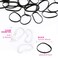 YGDZ 4000pcs Hair Rubber Bands, Clear Black Elastic Hair Ties Toddlers Girls Baby Hair Elastics Mini Small Braids Rubber Bands(Black+Clear)