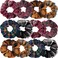 WILLBOND 12 Pcs Plaid Scrunchies for Women Girls Buffalo Plaid Hair Ties Cotton Scrunche Scrunchy Ponytail Holders Hair Accessories Valentine&lsquo;s Day Gifts(Elegant)