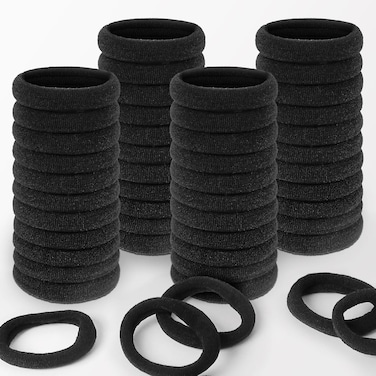 (200Pcs)-Black Hair Ties for Women,Seamless Ouchless Ponytail Holders - Hair Accessories for elastic hair ties tirs