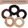 Elastic Hair Ties for Women - No Damage, No Slip, No Pull Hair Bands - Comfortable Handmade Braided Polybands for Girls - 10-Pack Multi Colors Polyester Scrunchies